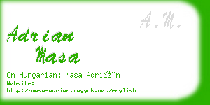 adrian masa business card